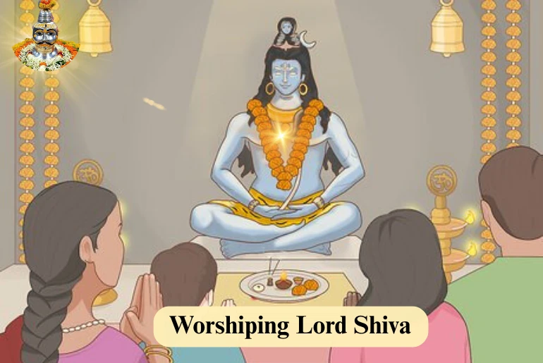 Worshiping Lord Shiva