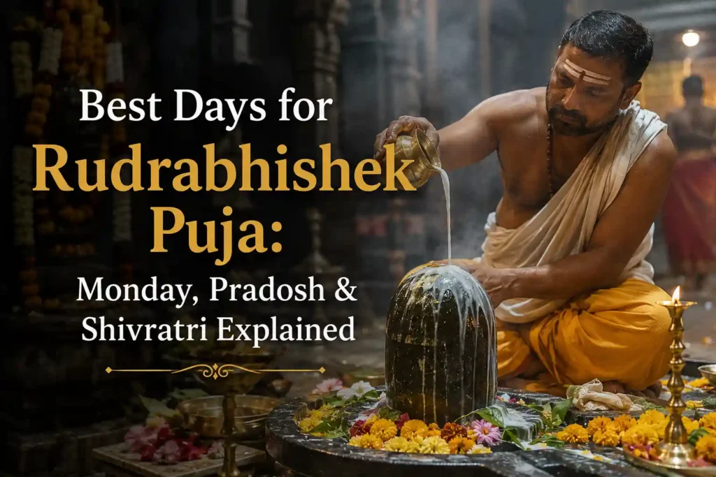 Choosing the best day for Rudrabhishek Puja depends on your spiritual goals, family traditions, and religious beliefs.